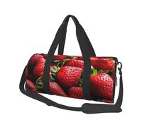 Travel Duffle Bag Weekender Bags For Men Women With Shoe Compartment Large Capacity Weekender Overnight Bag Fruit Banana Carry On Tote Bags Sport Gym Bag For Travel Yoga, Fresh Strawberries, One Size