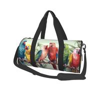 Travel Duffle Bag Weekender Bags for Men Women with Shoe Compartment Large Capacity Weekender Overnight Bag Cupid Arrow Love Horse Carry On Tote Bags Sport Gym Bag for Travel Yoga, Colorful Parrots On
