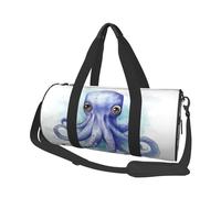 Travel Duffle Bag Weekender Bags For Men Women With Shoe Compartment Large Capacity Weekender Overnight Bag Cute Pomeranian Dog Carry On Tote Bags Sport Gym Bag For Travel Yoga, Blue Little Octopus,