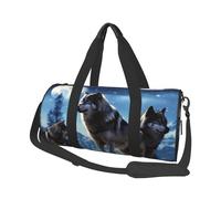 Travel Duffle Bag Weekender Bags For Men Women With Shoe Compartment Large Capacity Weekender Overnight Bag Art Chicken Painting Carry On Tote Bags Sport Gym Bag For Travel Yoga, Wolfs, One Size