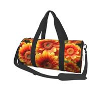 Travel Duffle Bag Weekender Bags For Men Women With Shoe Compartment Large Capacity Weekender Overnight Bag Overcast Carry On Tote Bags Sport Gym Bag For Travel Yoga, Orange Sunflower, One Size