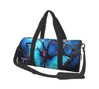 Travel Duffle Bag Weekender Bags for Men Women with Shoe Compartment Large Capacity Weekender Overnight Bag Cheetah Carry On Tote Bags Sport Gym Bag for Travel Yoga, Blue Butterfly, One Size
