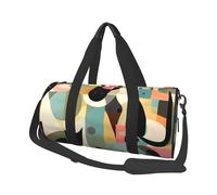 Travel Duffle Bag Weekender Bags For Men Women With Shoe Compartment Large Capacity Weekender Overnight Bag Wolf Under Moon Carry On Tote Bags Sport Gym Bag For Travel Yoga, Mid-Century Modern Art