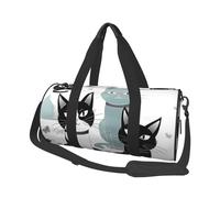 Travel Duffle Bag Weekender Bags for Men Women with Shoe Compartment Large Capacity Weekender Overnight Bag Black and White Cats Carry On Tote Bags Sport Gym Bag for Travel Yoga