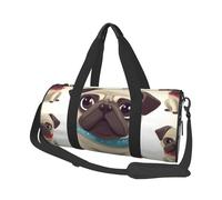 Travel Duffle Bag Weekender Bags for Men Women with Shoe Compartment Large Capacity Weekender Overnight Bag Cute Pug Carry On Tote Bags Sport Gym Bag for Travel Yoga