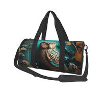 Travel Duffle Bag Weekender Bags For Men Women With Shoe Compartment Large Capacity Weekender Overnight Bag Palm Tree Sunset Carry On Tote Bags Sport Gym Bag For Travel Yoga, Owl, One Size