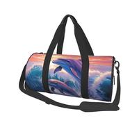 Travel Duffle Bag Weekender Bags For Men Women With Shoe Compartment Large Capacity Weekender Overnight Bag Dream Catcher And Moon Carry On Tote Bags Sport Gym Bag For Travel Yoga, Dolphins Art, One