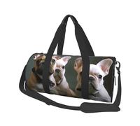 Travel Duffle Bag Weekender Bags for Men Women with Shoe Compartment Large Capacity Weekender Overnight Bag French Bulldog Puppies Carry On Tote Bags Sport Gym Bag for Travel Yoga