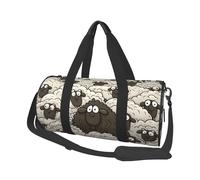 Travel Duffle Bag Weekender Bags For Men Women With Shoe Compartment Large Capacity Weekender Overnight Bag Cute Squirrels Carry On Tote Bags Sport Gym Bag For Travel Yoga, Cartoon Black White Sheep,