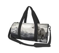 Travel Duffle Bag Weekender Bags for Men Women with Shoe Compartment Large Capacity Weekender Overnight Bag Spotted Tiger Carry On Tote Bags Sport Gym Bag for Travel Yoga, Snow Mountain Lone Wolf, One