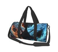 Travel Duffle Bag Weekender Bags for Men Women with Shoe Compartment Large Capacity Weekender Overnight Bag Ice and Fire Dragons Carry On Tote Bags Sport Gym Bag for Travel Yoga
