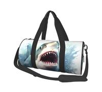 Travel Duffle Bag Weekender Bags for Men Women with Shoe Compartment Large Capacity Weekender Overnight Bag Blue Peacock Carry On Tote Bags Sport Gym Bag for Travel Yoga, Shark In The Sea, One Size