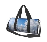 Travel Duffle Bag Weekender Bags For Men Women With Shoe Compartment Large Capacity Weekender Overnight Bag Soccer Sports Ball Carry On Tote Bags Sport Gym Bag For Travel Yoga, Snow-covered Winter