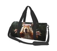 Travel Duffle Bag Weekender Bags for Men Women with Shoe Compartment Large Capacity Weekender Overnight Bag Squirrel Funny Animal Carry On Tote Bags Sport Gym Bag for Travel Yoga