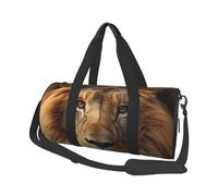Travel Duffle Bag Weekender Bags for Men Women with Shoe Compartment Large Capacity Weekender Overnight Bag Polar Bear Carry On Tote Bags Sport Gym Bag for Travel Yoga, African Lion Head, One Size