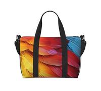 Travel Duffle Bag Weekender Bags for Women Adjustable Large Capacity Travel Overnight Bags Foldable Carry On Tote Bags Lightweight Sport Gym Bag for Travel/Gift, Fantastic Parrot Feather, One Size