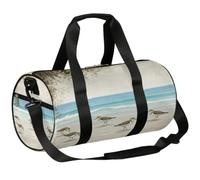 Travel Duffle Bag Weekender Overnight Gym Bags for Women Men | Lightweight Sports Dance Bag, Zipper Pocket, Teens Carry-On Size Sleepover Bags - Sandpiper Birds Beach