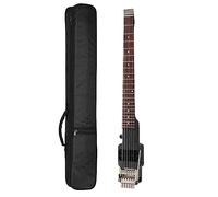 Travel Electric Guitar Headless 6 String Guitar One-piece Canada Maple Neck Through Body Double Locking Tremolo Headless Electric Guitar Kit (Color : 01)