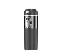 Travel Electric Kettle 12V 24V 500ml with Temperature Control and Dry Fire Safety for Cars and Trucks Hot Beverage Heating (Black)