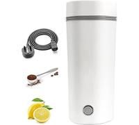 Travel Electric Kettle 350ml Heating Capacity Portable Cup 300w Kettles Electric Fast Boil Quiet Kettle Cordless Kettle for Boiling Water for Making Tea Coffee Milk (White)
