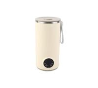 Travel Electric Kettle, Portable 400ML Small Hot Water Boiler with 4 Temperature Control, Rotary Stirrer, Stainless Steel, Rechargeable, for Tea Coffee