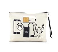 Travel Electronic Organiser for Cables Plugs Small Tech Pouch for Women Men Cute Electronics Organiser Bag for Electronic Accessories Portable Cable Tidy Bag for Trip Holiday Travel Storage Bags