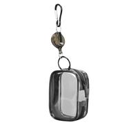 Travel Electronics Organizer, Small Cable Storage Bag | Waterproof Cord Storage Bag, Clear Carry Bag, Travel Bag for Cord, Charger, Headphones, Black, Square, Black, square, Zip closure