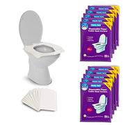 Travel Essential - Disposable Paper Toilet Seat Covers - 8 PACKS (80Pcs) + 2 FREE PACKS! - GoHygiene! by GoHygiene