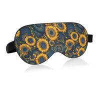 Travel Essential Eye Masks with Elastic Adjustable Band Blackout Cooling Ukraine Sunflower Beauty Summer Flowers Home