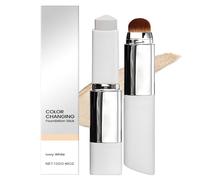 Travel Essential Foundation Stick - Quick Makeup Application and Touch-ups, Built-in Foundation Brush, Smooth Texture, High Coverage, Long-Lasting Effect