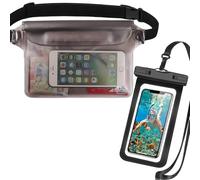 Travel Essentials for Men Women Waterproof Ph one Pouch IPX8 Universal Case Dry Bag P hone Protector Compatible with iPh one 15 14 13 12 Pro Max Samsung Up to 7" Beach Kid Accessories 2 Pcs