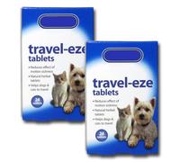 Travel-Eze Travel Tablets for Dogs & Cats - 2 Pack, 48 Tablets | Natural Herbal Remedy Supplement | Helps Reduce the Effects of Motion Sickness | By Johnsons