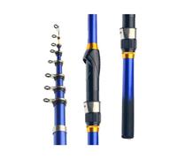 Travel Fishing Pole Telescopic Rock Fishing Rod Fly Carp Feeder Carbon Fiber 2.7M .4M .1M 1.8M .5M Mini Travel Reel Seat Hard Fishing Gear(Blue,2.7m)