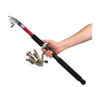 Travel Fishing Pole Ultra-light and Ultra-hard Fishing Rod Classic Adjustable Fiberglass Long-range Cast Gear Set Belt Metal Wheel(3.6m)