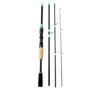 Travel Fishing Rod - 4 Section Fiberglass Casting Pole, 165cm Portable Stick, Sensitive Tip 47cm Retracted Length | Lightweight Compact Tackle For Bass Trout Carp Freshwater River