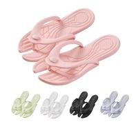 Travel Foldable Flip Flops for Women, Non Slip Shower Sliders Lightweight Folding Slides Sandals Portable Hotel Spa Indoor Pool Slipper Waterproof Quick Drying Beach Slippers