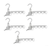 Travel folding clothes hanger five hole style, portable and plastic construction, space saving solution for RV, home, camping, indoor and outdoor use