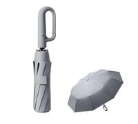 Travel Folding Golf Umbrella 10 Ribs Automatic Open/Close,Lightweight Compact Portable Backpack Car Parasol Outdoor,Sun/Rain,Anti 99 UV Protection UPF 50,Men Women Carabiner Handle Design