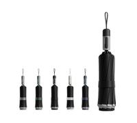 Travel Folding Reverse Auto Open/Close Compact Umbrella with Reflective Strip ,UPF 50+,Large Canopy, Inverted Design Stays Dry, Rain & Sun,UV Protection,10Ribs,Men/Women/kids,Backpack/Car