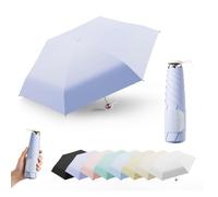 Travel Folding Umbrella with Automatic Open/Close Handle for Men Women Kids/Blocking/Portable Golf/Car Compact Umbrella/Lightweight Small Backpack/Rain Sun Anti UPF 50 UV Protection 99.9%