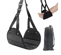 Travel Foot Rest - Plane Hammock Hanger, Space Saving Support System | Portable Ergonomic Sling, Adjustable Seat Cradle, Comfort Footrest for Airplane Desk Car Commute, Durability Assured