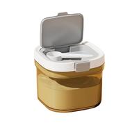 Travel Formula Dispenser, Sealed Milk Powder Storage Box, 12x12x10cm/4.72x4.72x3.94 inches Stackable Container with Scoop for Nursery, Refrigerator, Feeding, Kitchen, Outdoor Travels Use