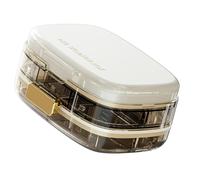 Travel Friendly 10 Compartment Holder Proof Pills Dispenser for Seniors and Chronic Patients