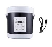 Travel Friendly 12V/24V Rice Cooker Heating Lunch Box Meal Heater Warmer 1.6L Capacity Metal Texture For Car And Homes Car Rice Cooker