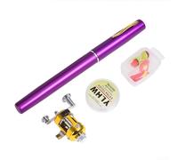 Travel Friendly 1M Fishing Rod with Reel Designed for Anglers Who Are Always On the Move (Y4516 Purple)