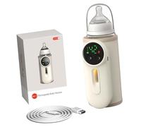 Travel Friendly Baby Bottle Warmer USB Powered Quick Heating and Maintains Warmth 6-Gear Adjust for Comfortable Feeding Precise Temperature Control