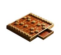 Travel-Friendly Chinese Chess Set - Xiangqi Strategy Board Game for 2 Players with Drawer Storage