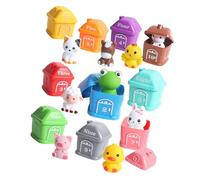 Travel Friendly Farm Animal Finger Puppets 10Pcs Early Learning Counting Toy for Toddler 3+ Years Parent Child Interaction Puppets