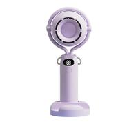 Travel Friendly Foldable Hand Fan 5 Winds Speeds USB Charging Cartoon Design Quiet Operations ABS Texture For Daily Portable Small Desk Fan
