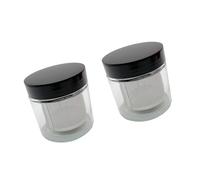 Travel Friendly Jewelry Cleaning Container with Metal Mesh Jewelry Cleaning Jar Tea Glass Parts for Diamond Watch